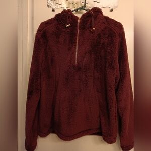 Hoodie Soft Dark Purple Size Large Waist Length